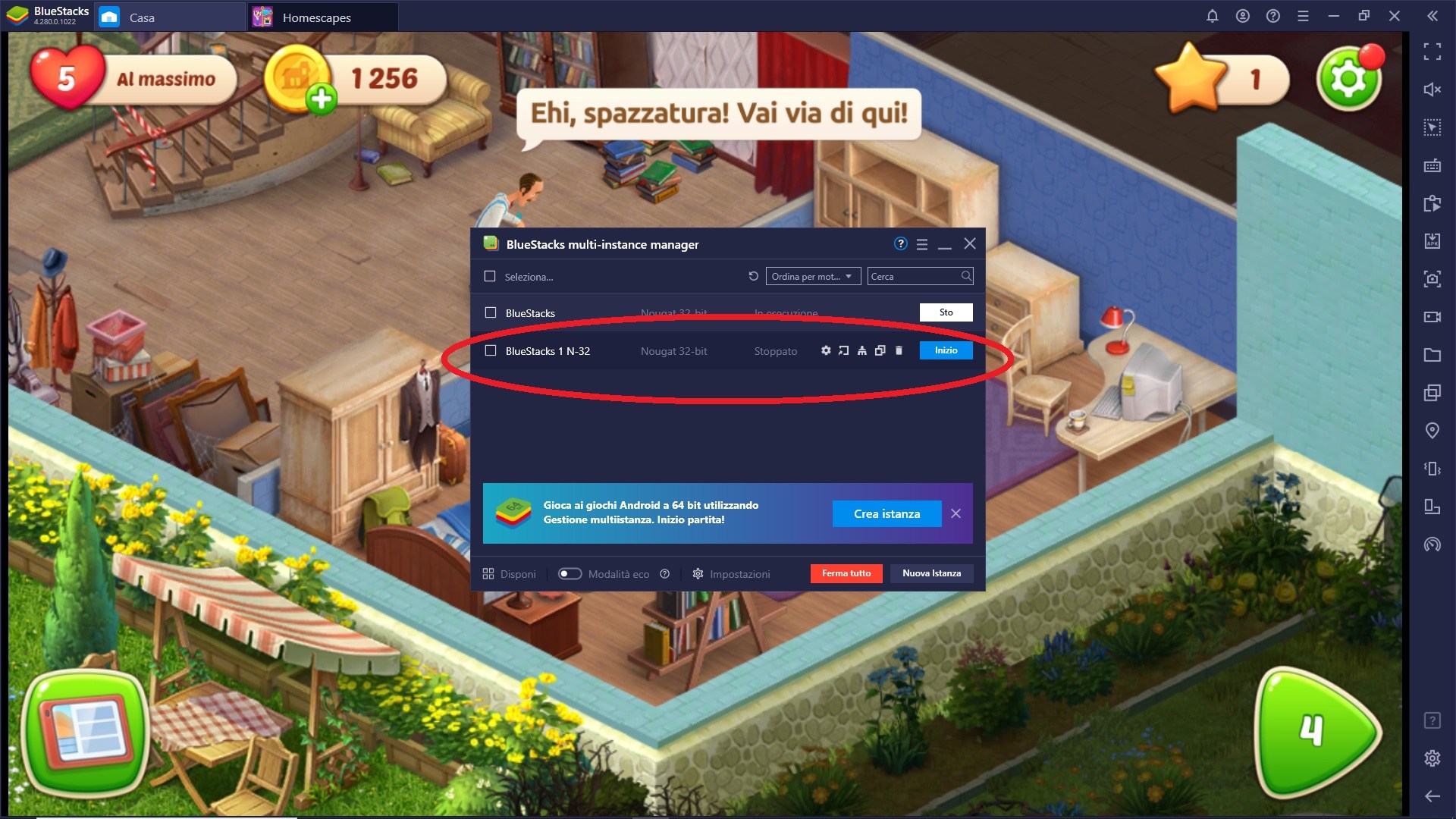 Sfrutta gli strumenti di BlueStacks per giocare al meglio Homescapes