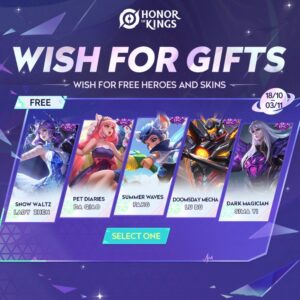 Honor of Kings: Desbloqueie skins grátis com o evento Wish for Gift