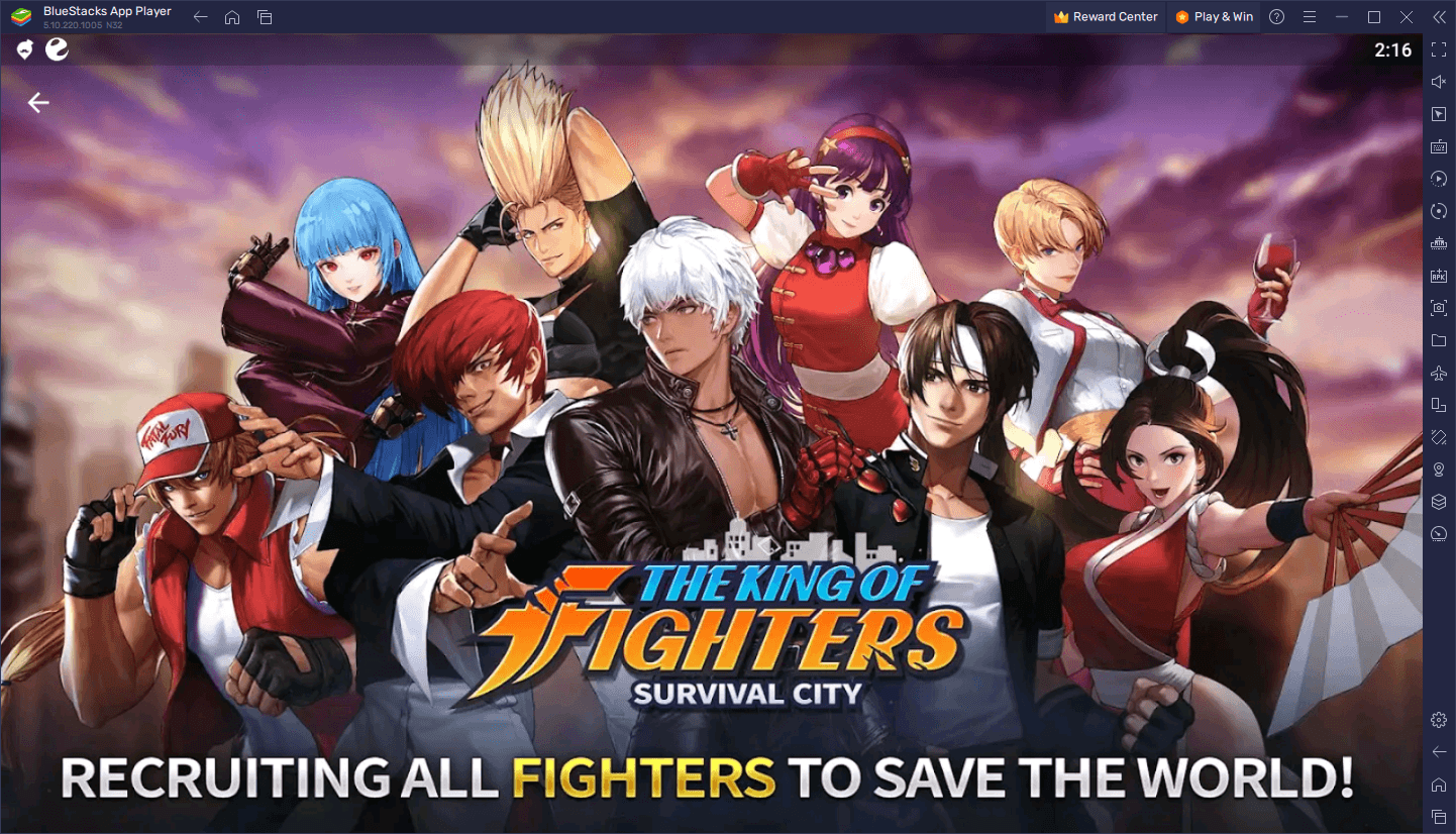 Wie man King of Fighters: Survival City auf dem PC mit BlueStacks spielt