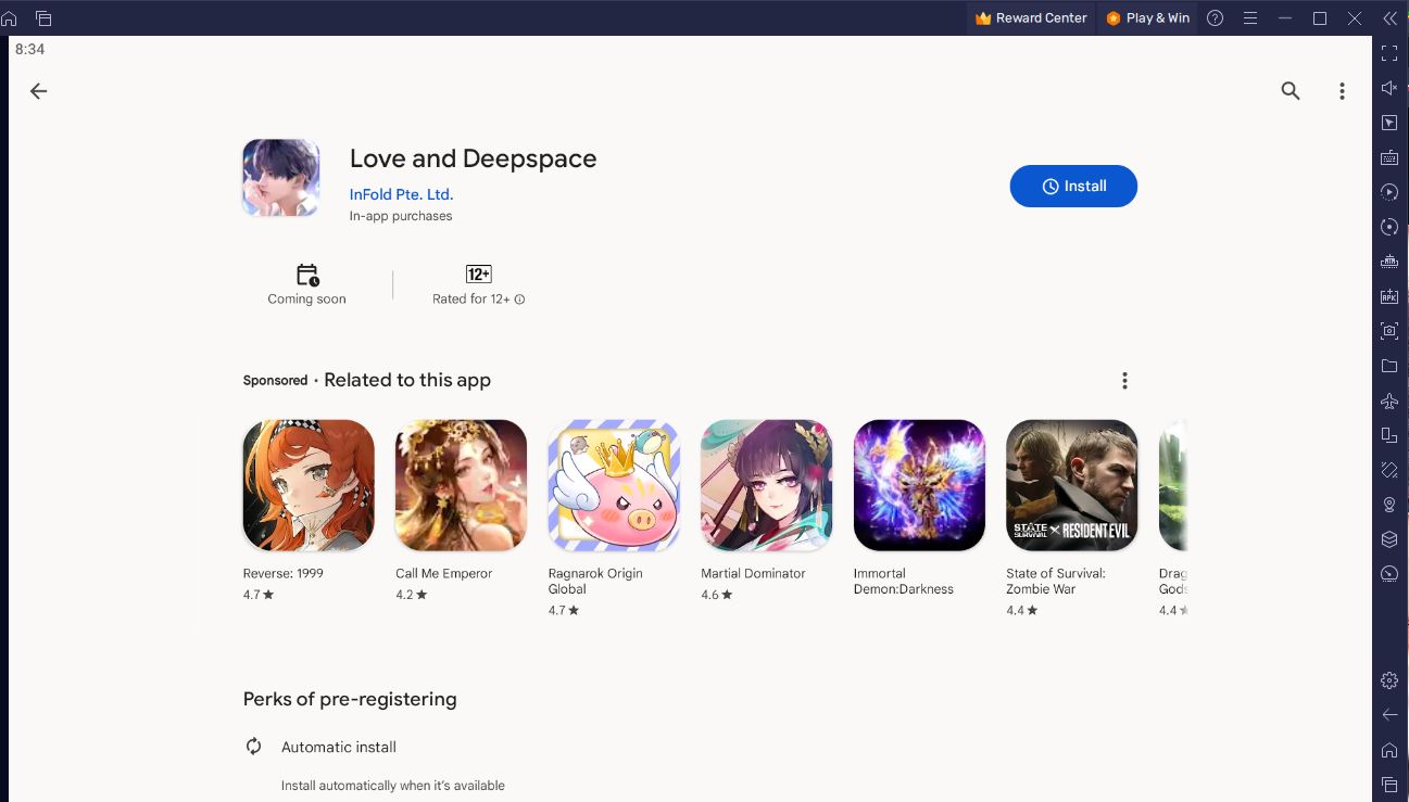 Panduan Memainkan Love and Deepspace di PC Dengan Bluestacks