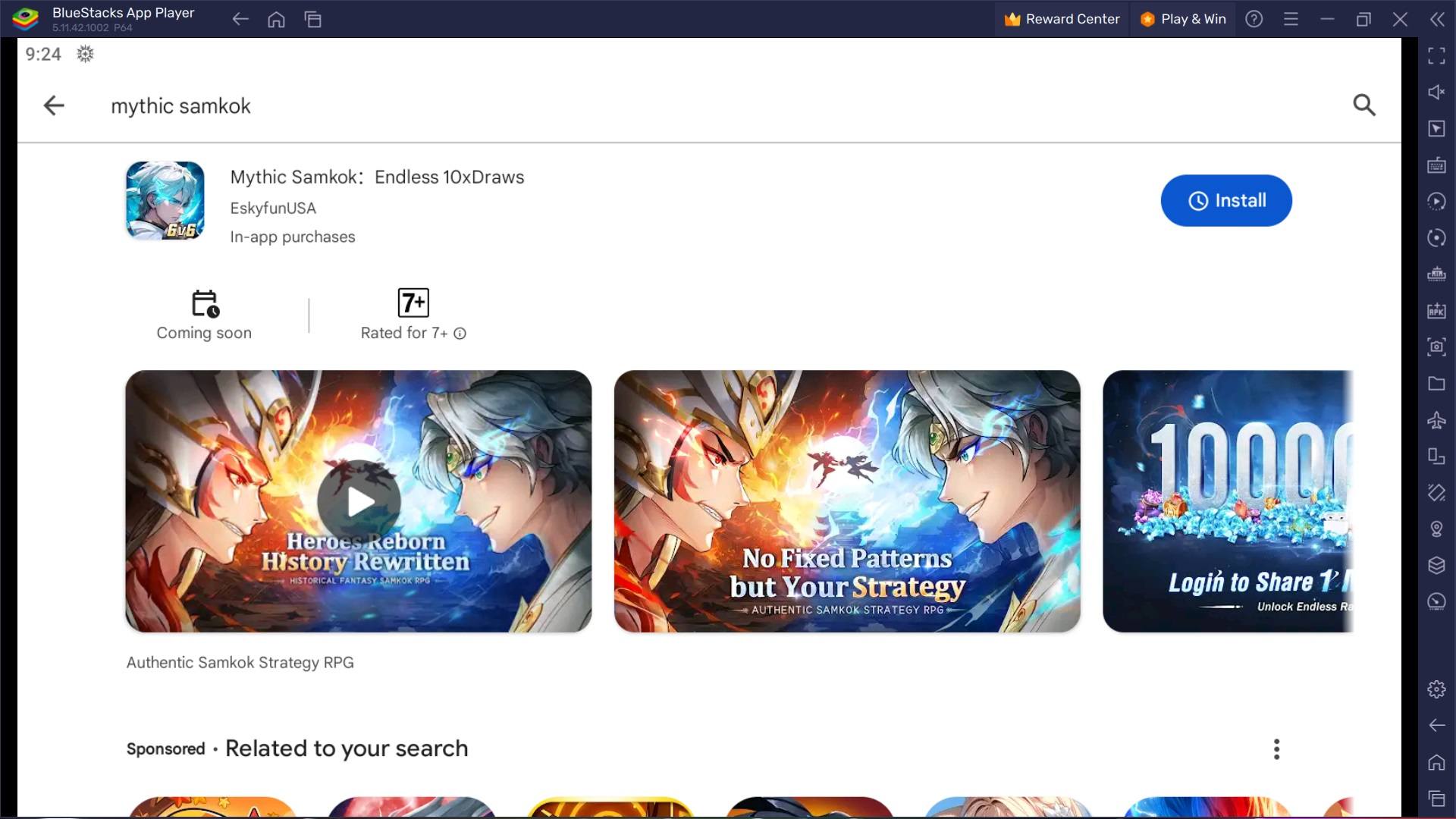 Cara Memainkan Mythic Samkok: Endless 10x Draws di PC Dengan Bluestacks