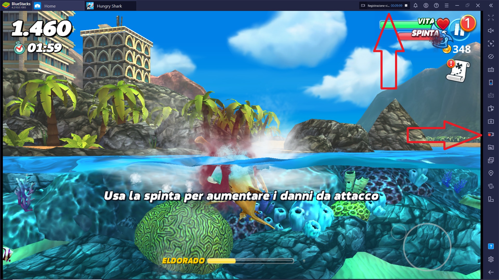 Hungry Shark World è disponibile su PC con Bluestacks