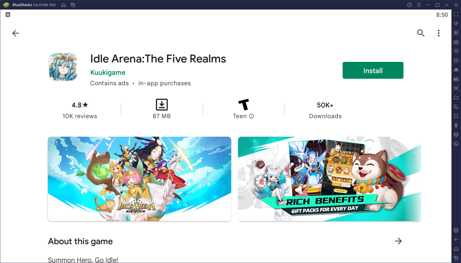 Comment Jouer à Idle Arena: The Five Realms sur PC avec BlueStacks