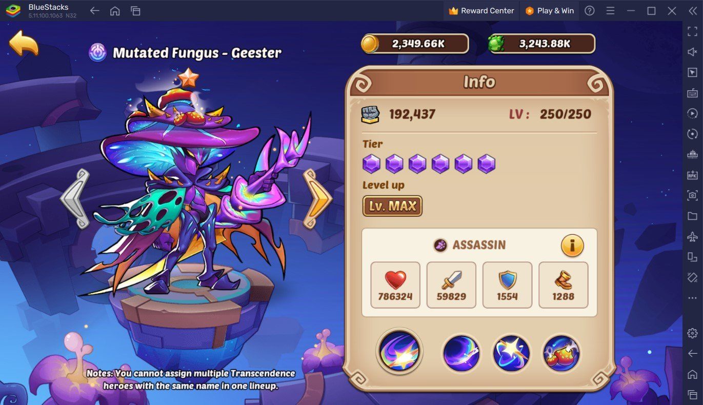 Idle Heroes – Le Nouveau Héros Champignon Mutant Geester Entre dans l’Arène !