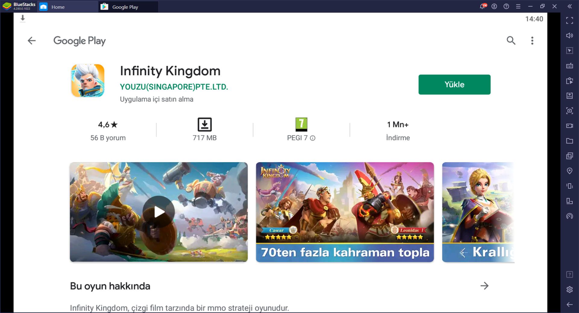 Infinity Kingdom, BlueStacks ile Bilgisayarda Nasıl Oynanır?