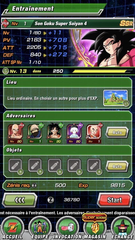 Dragon Ball Z Dokkan Battle Guide des personnages (invocations, équipe, éveil, entraînement, etc.)