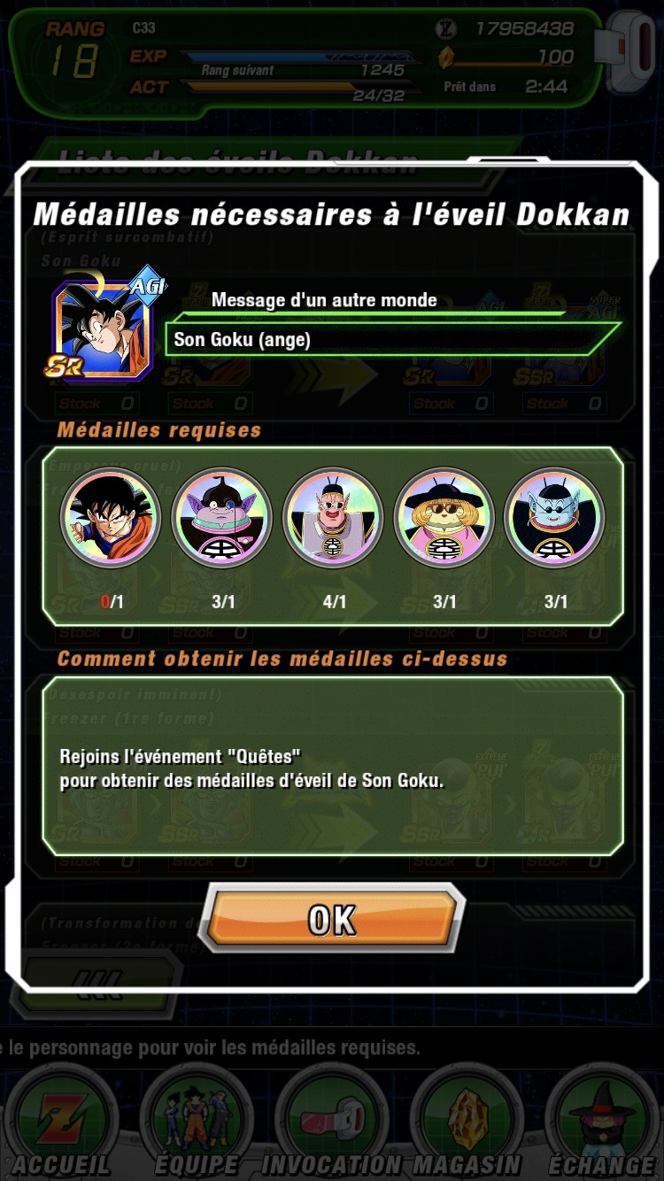 Dragon Ball Z Dokkan Battle: Guide des médailles