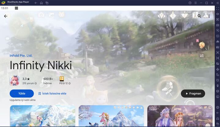 BlueStacks ile Infinity Nikki PC Kurulum Rehberi