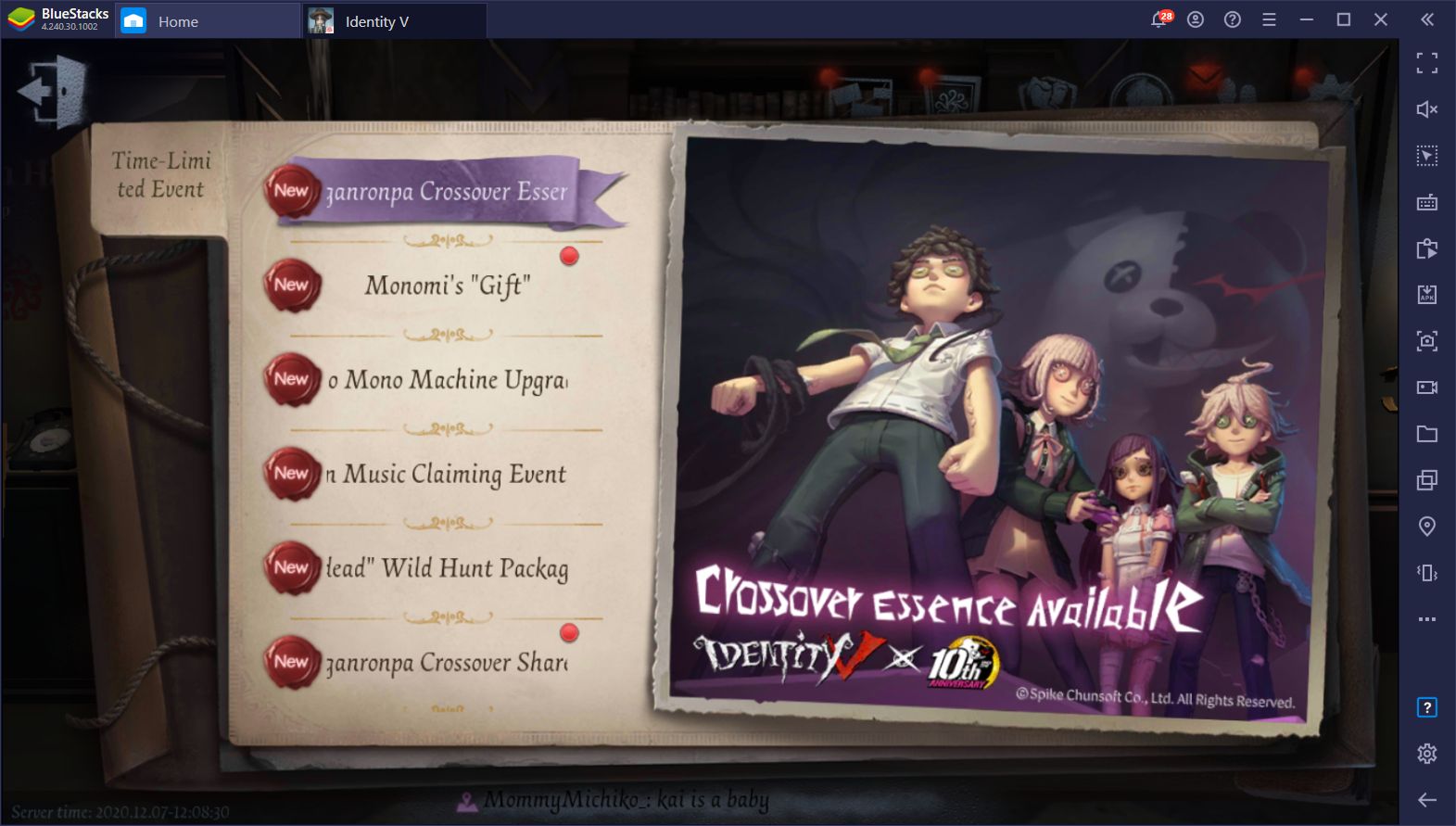 Identity V is Getting Another Danganronpa Crossover in December