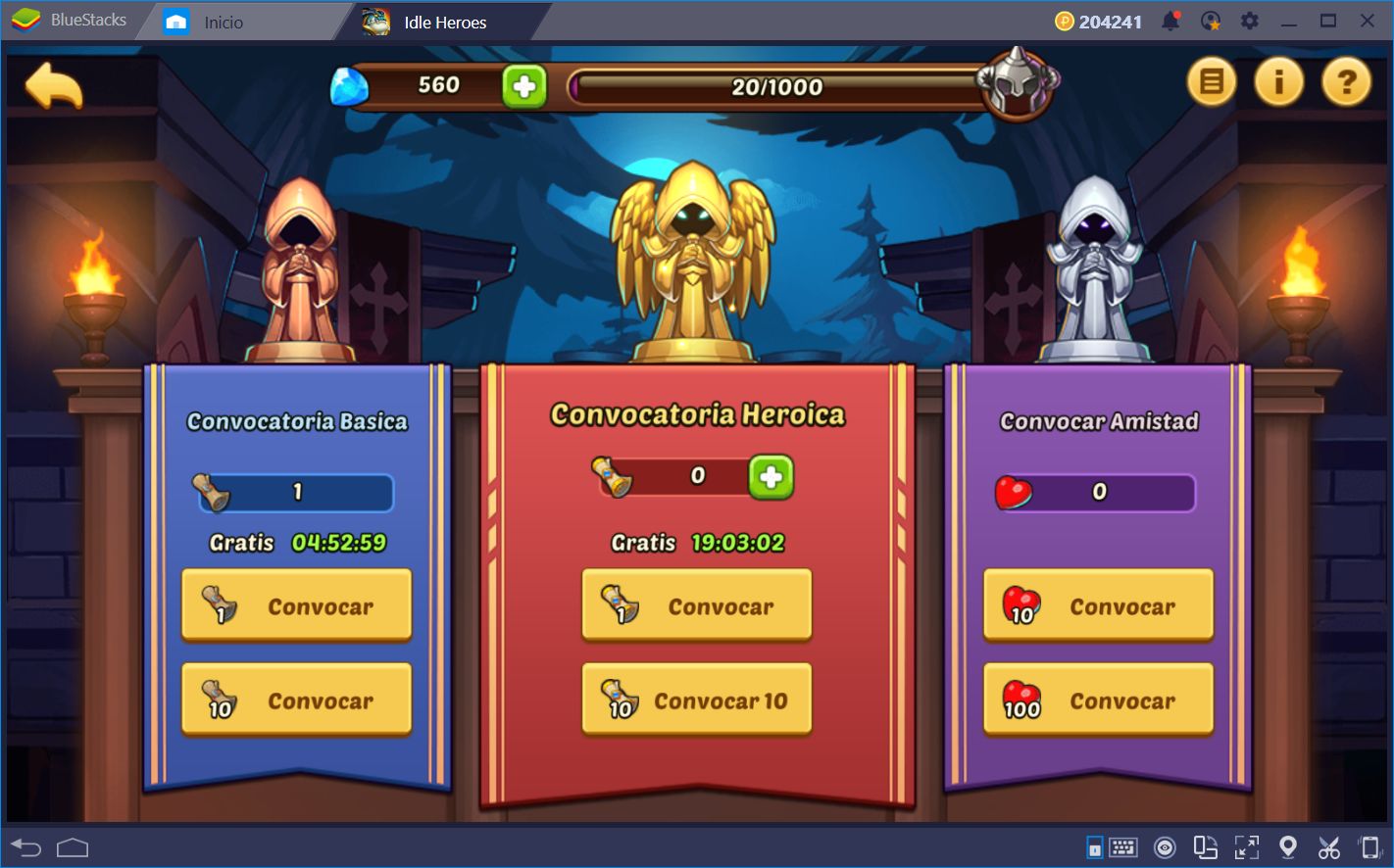 Sacando Provecho al Administrador de Instancias de BlueStacks en Idle Heroes