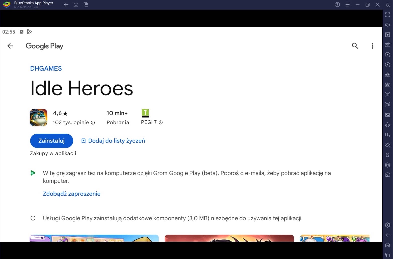 Jak zagrać w Idle Heroes z BlueStacks na PC