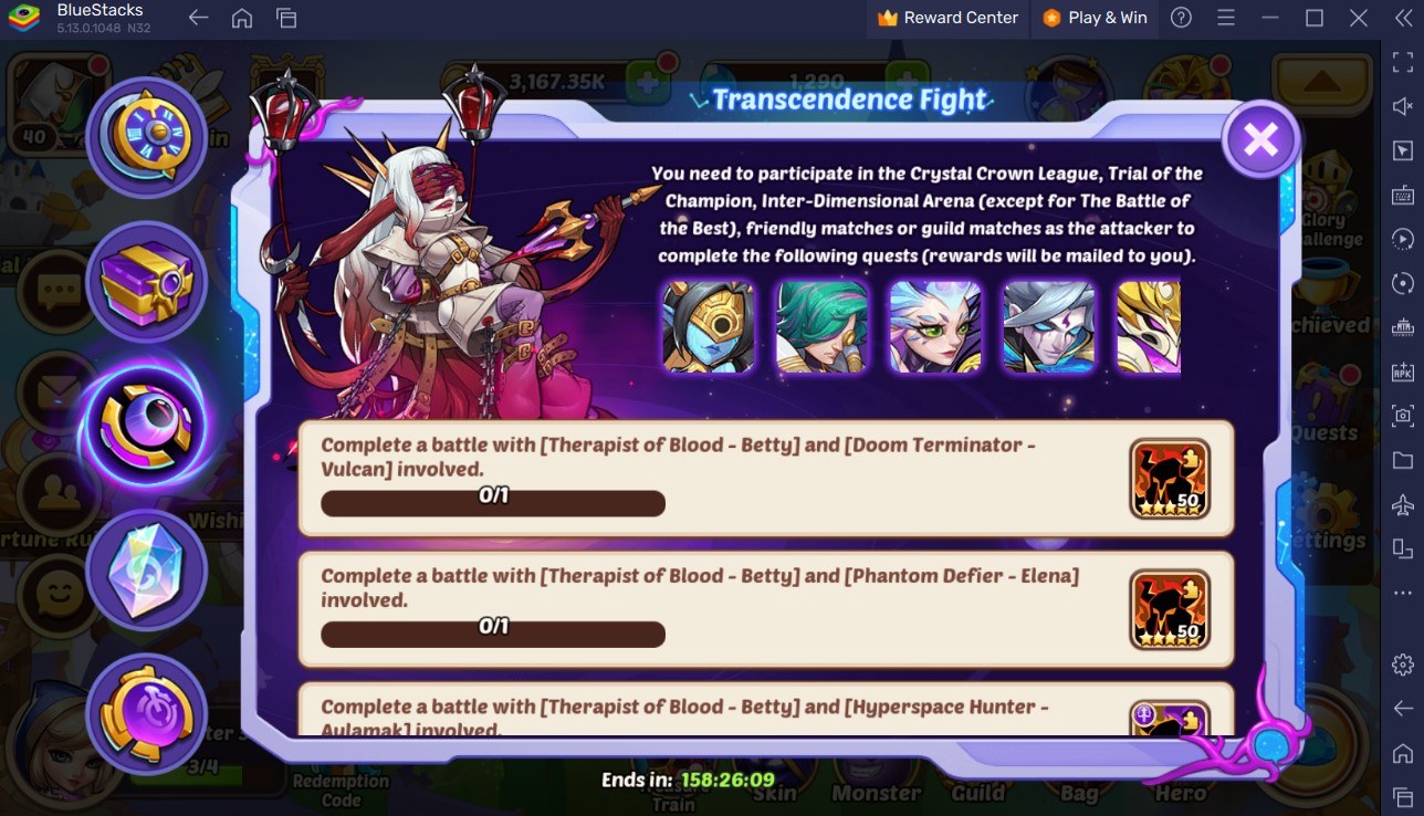 Idle Heroes – New Transcendence Hero Therapist of Blood Betty and Exciting Events