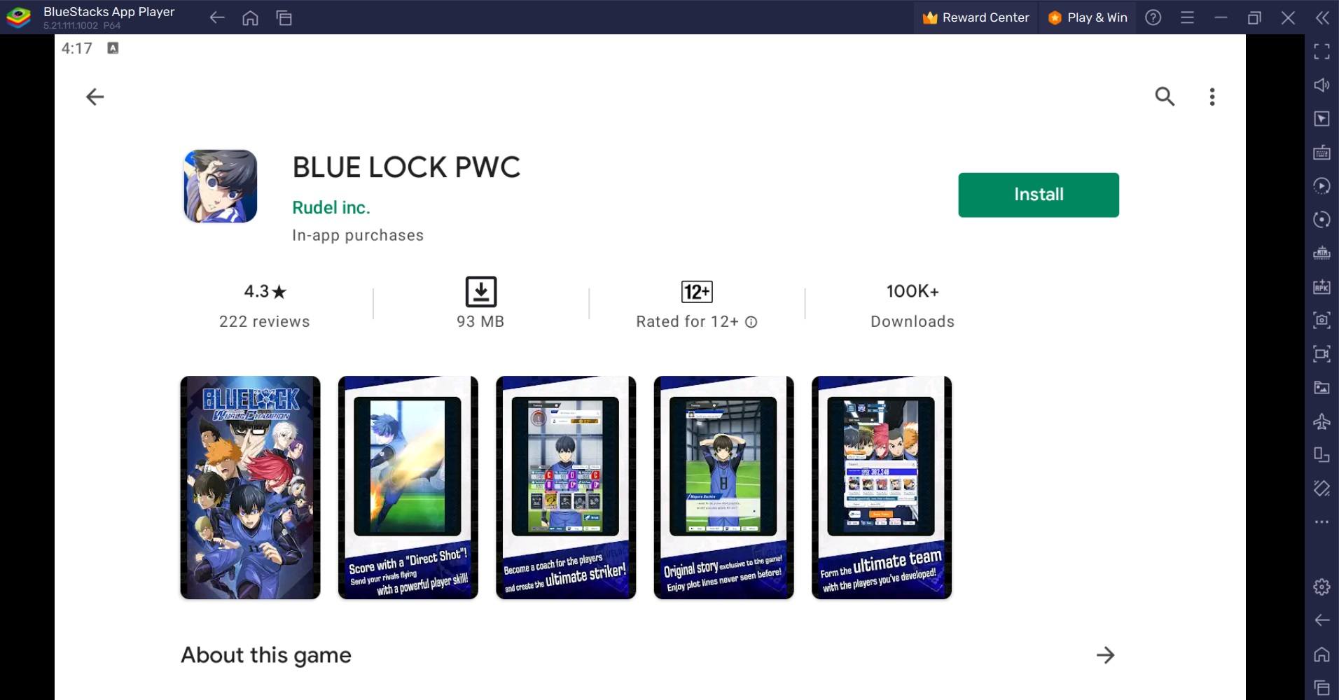How to Play BLUE LOCK PWC on PC with BlueStacks