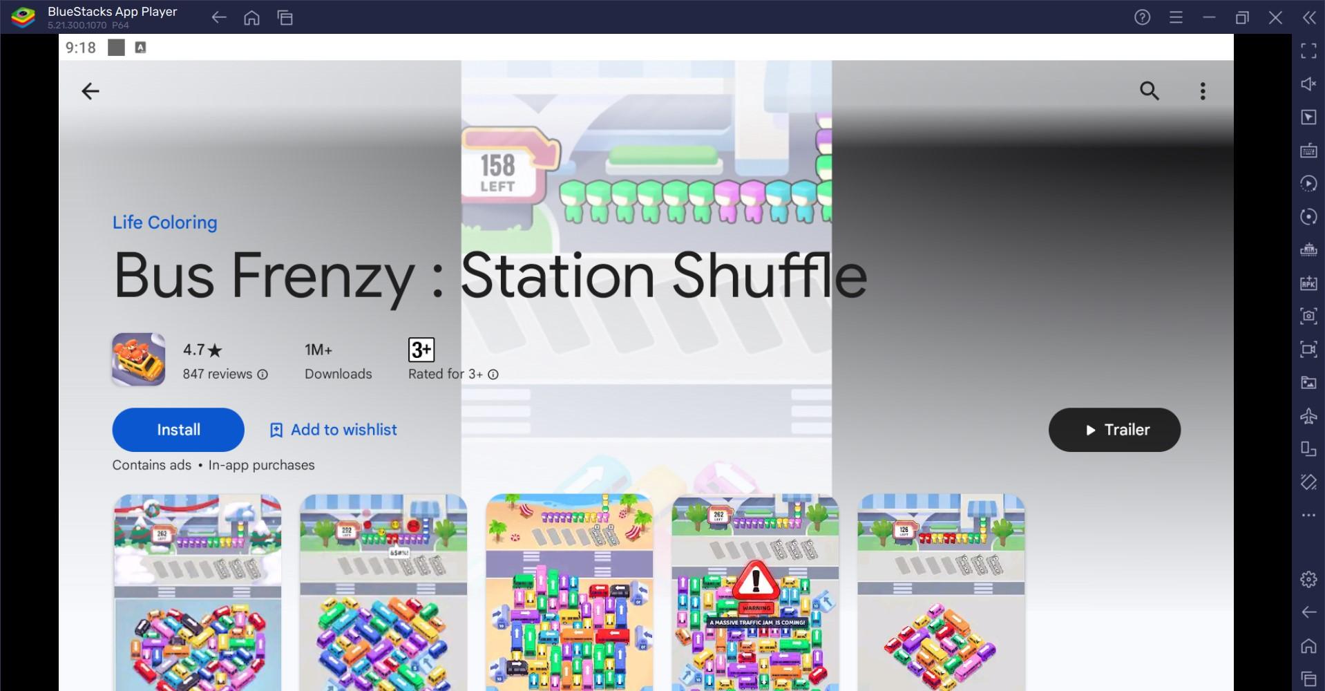 How to Play Bus Frenzy : Station Shuffle on PC with BlueStacks