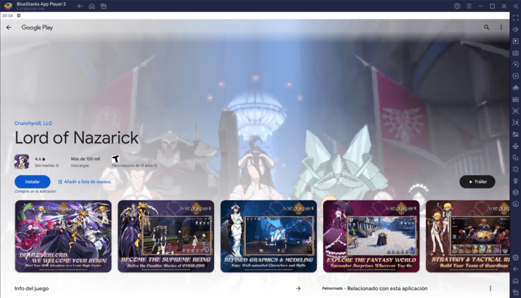 Cómo jugar a Lord of Nazarick en PC con BlueStacks