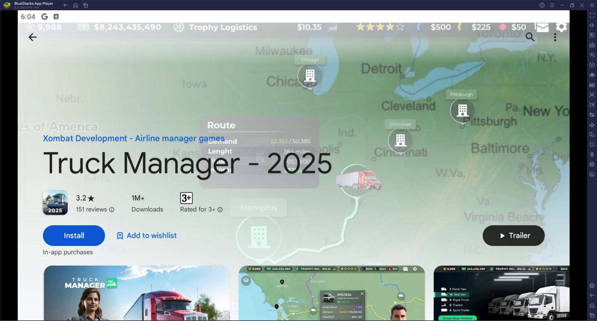 How to Play Truck Manager - 2025 on PC with BlueStacks