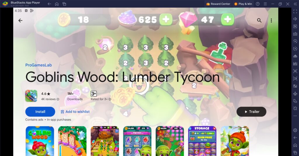 How to Play Goblins Wood: Lumber Tycoon on PC with BlueStacks