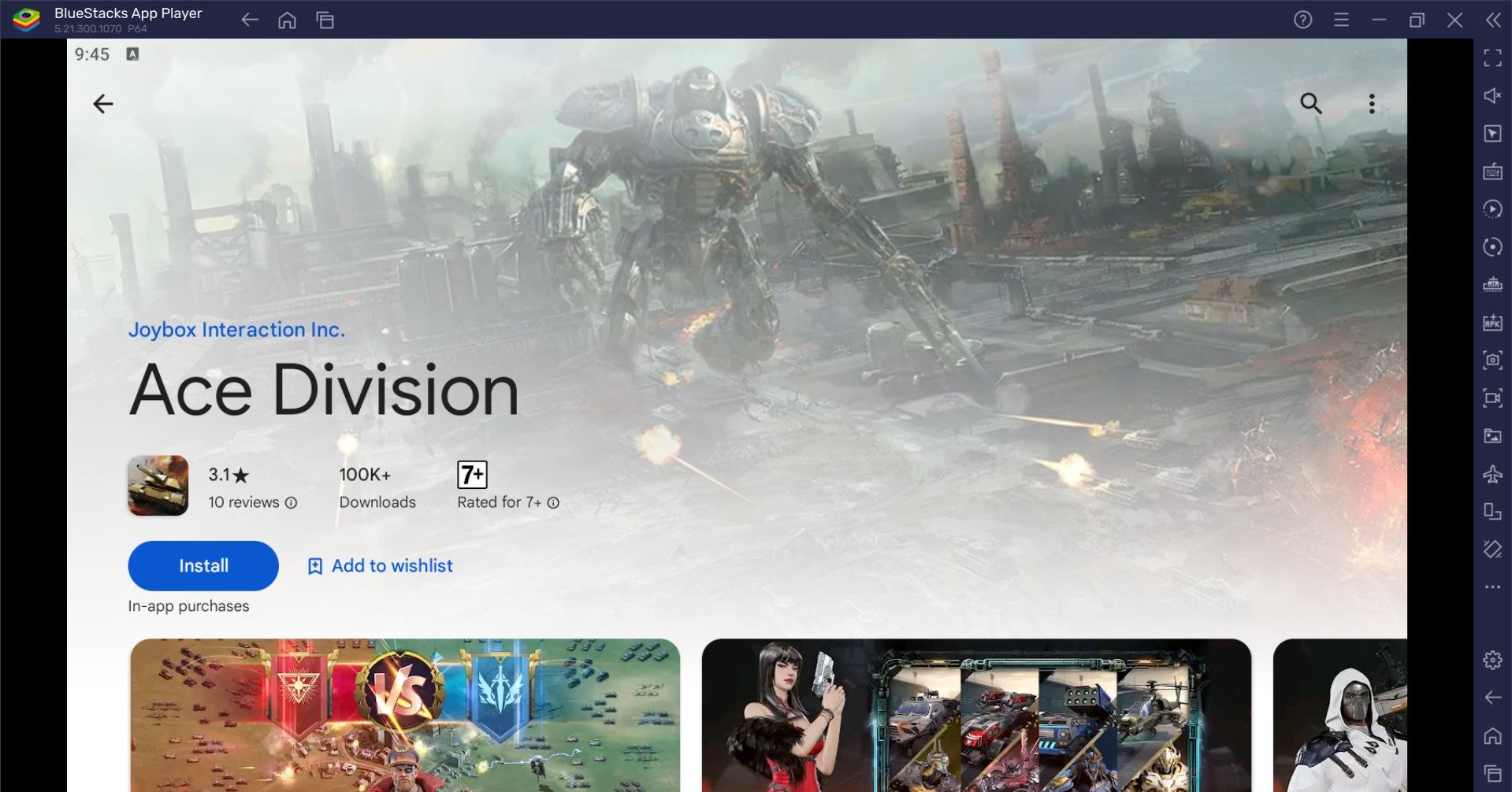 วิธีเล่น Ace Division-Mecha บนพีซีด้วย BlueStacks