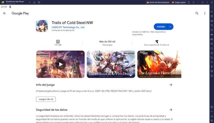 Cómo jugar Trails of Cold Steel:NW en PC con BlueStacks