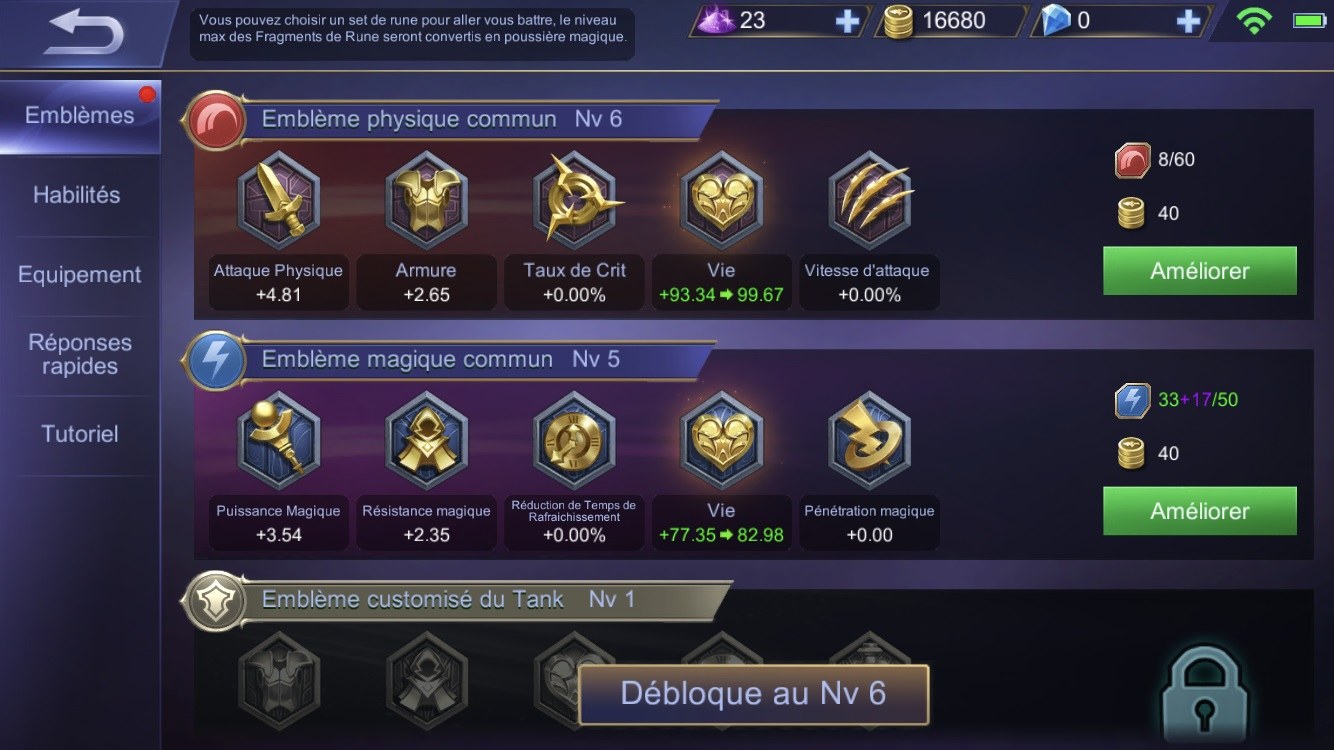 Mobile Legends Niveaux Fr