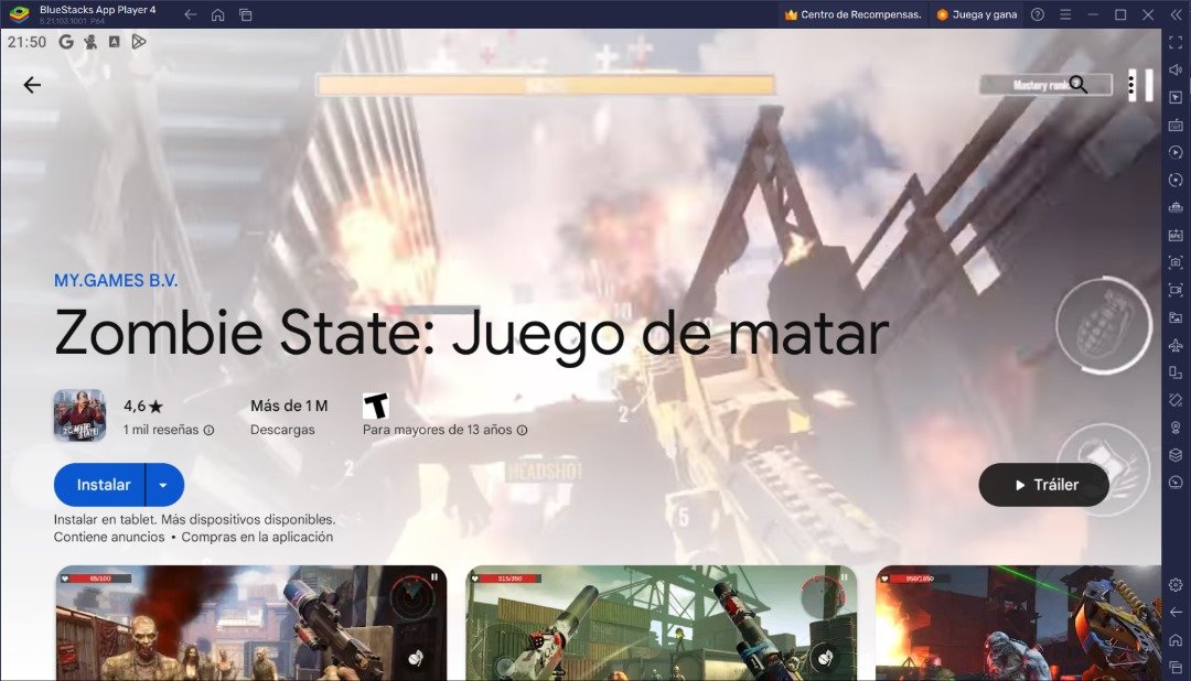 Cómo jugar Zombie State: Juego de matar en PC con BlueStacks