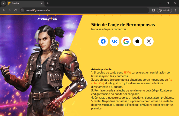 Free Fire: todos los códigos de canje en funcionamiento, abril de 2024