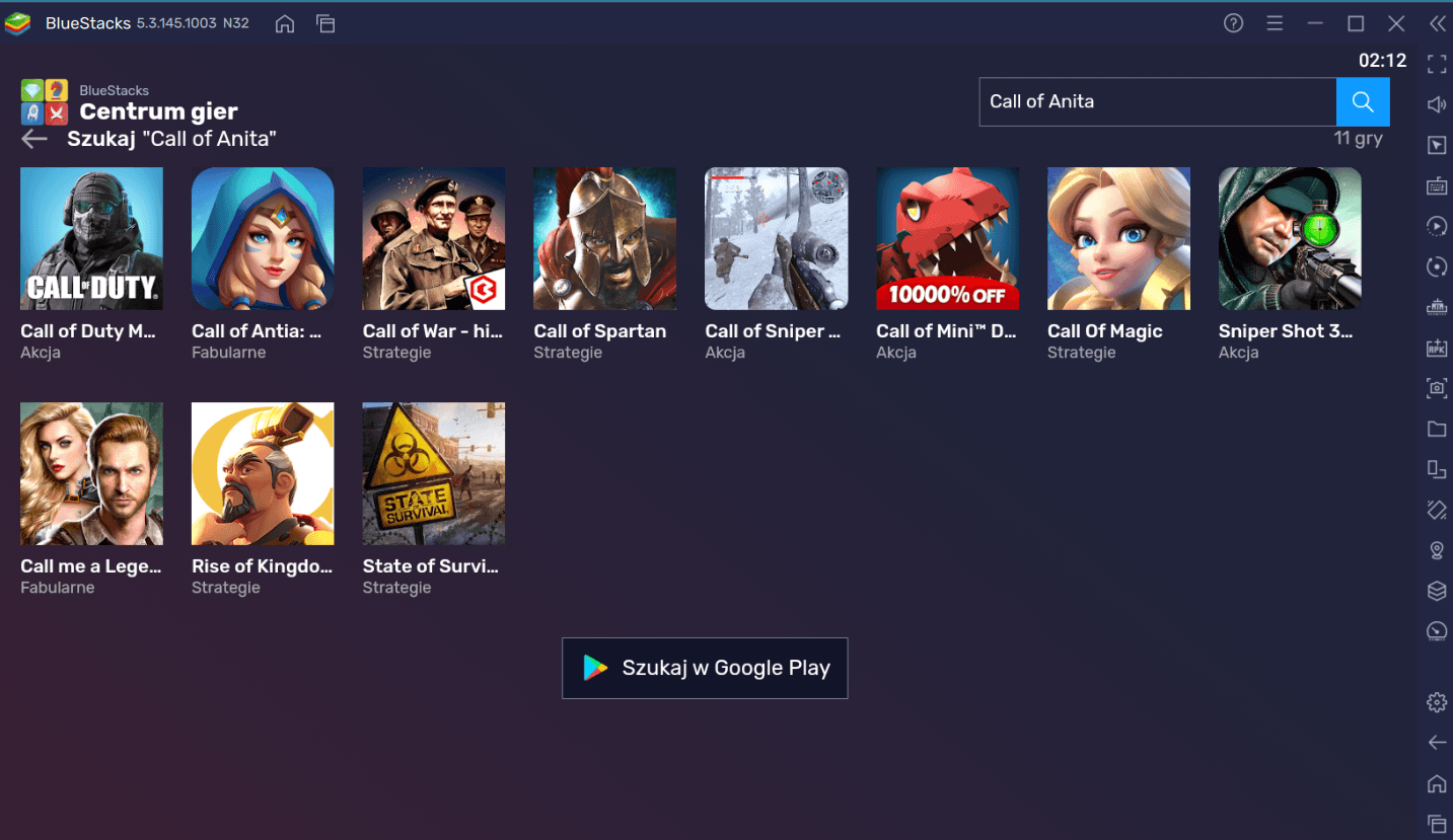 ak grać w Call of Antia na PC z BlueStacks