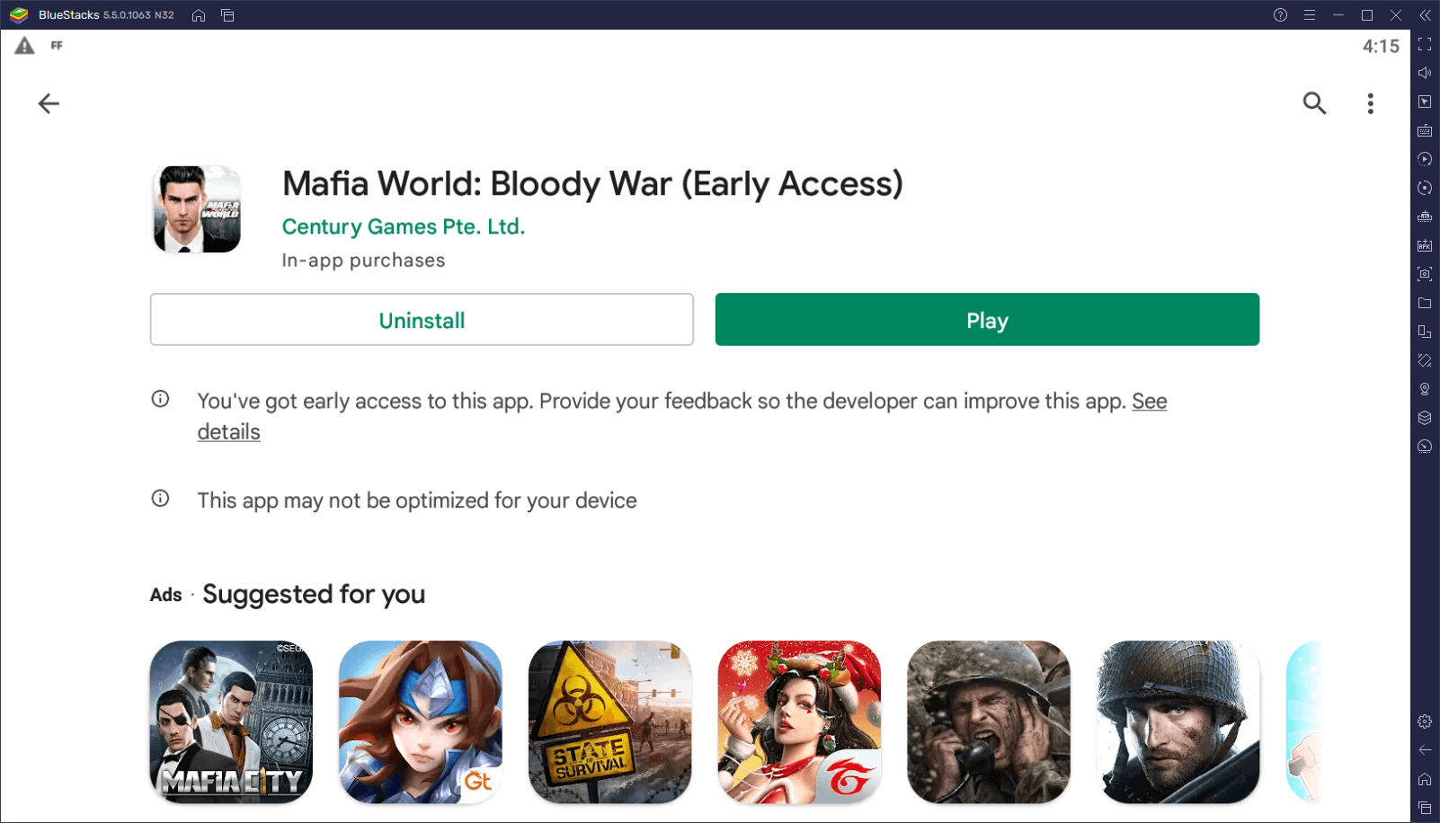 Jak grać w Mafia World: Bloody War na PC z BlueStacks