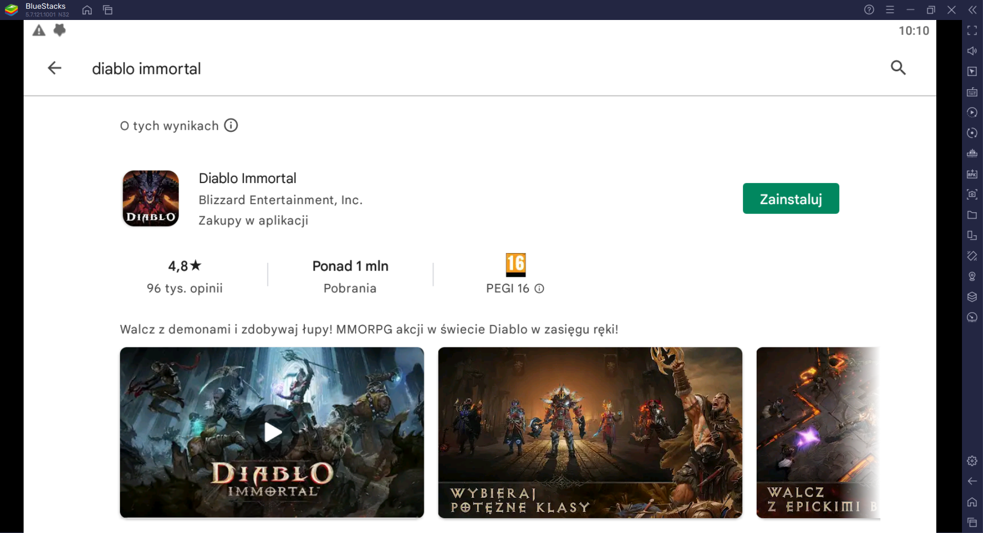 Jak grać w Diablo Immortal na PC z BlueStacks