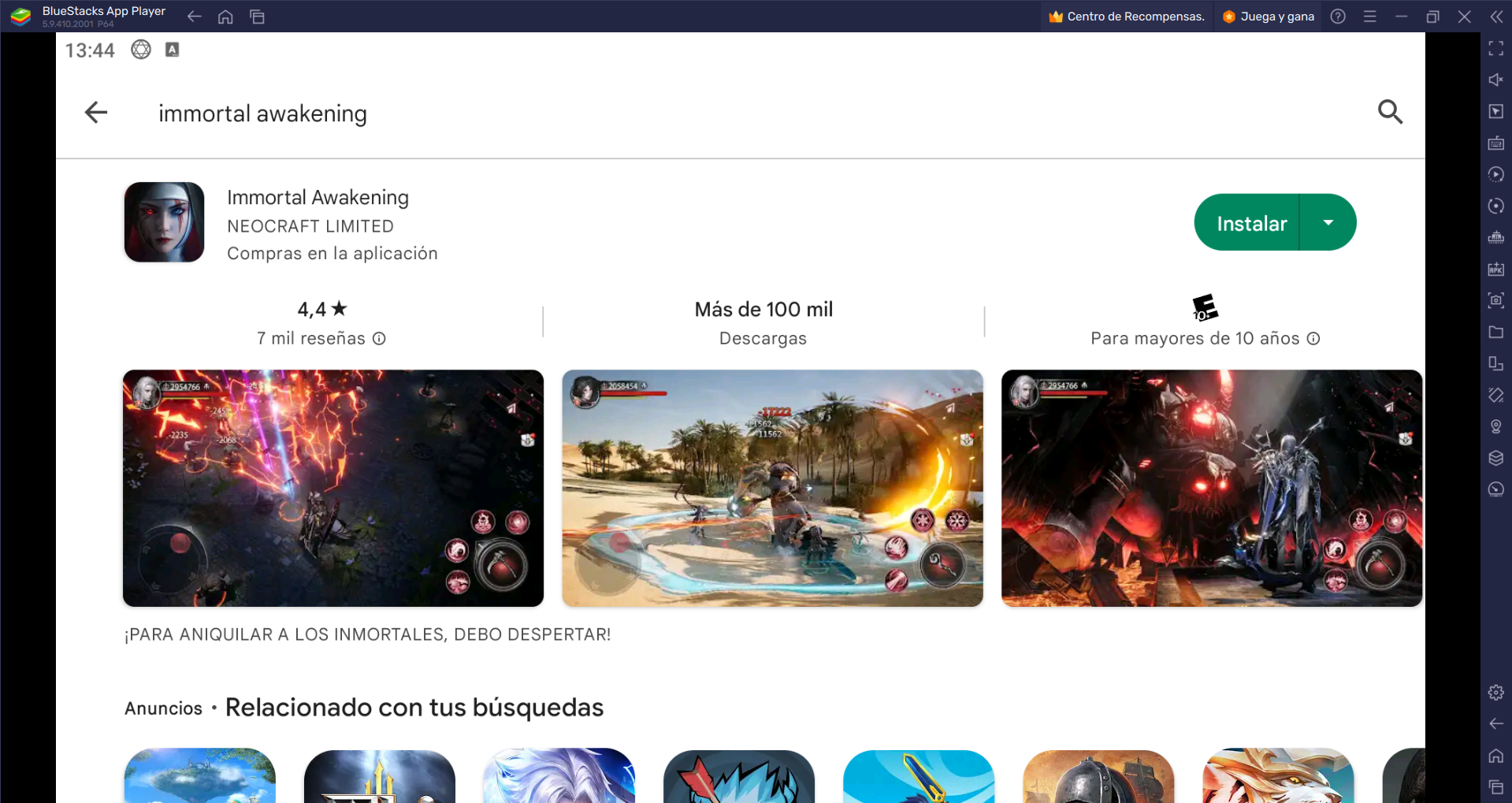 Cómo jugar Immortal Awakening en PC con BlueStacks