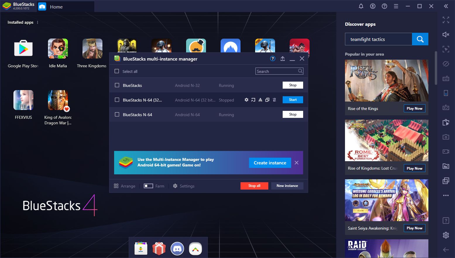 BlueStacks Version 4.200 - Play Both 64-bit and 32-bit Games Within the Same Client