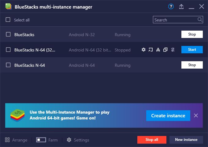 upgrade bluestacks android version