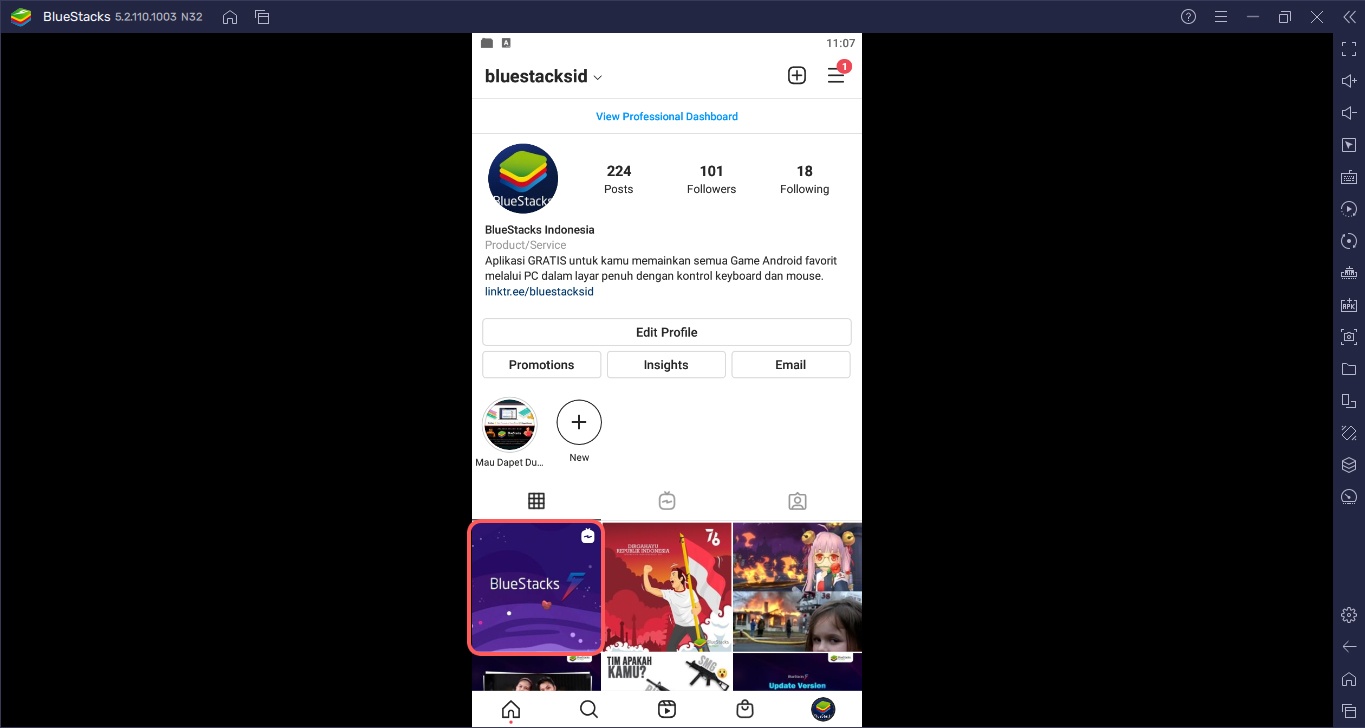 Mengupload IGTV di PC Lebih Mudah dengan Menggunakan BlueStacks!