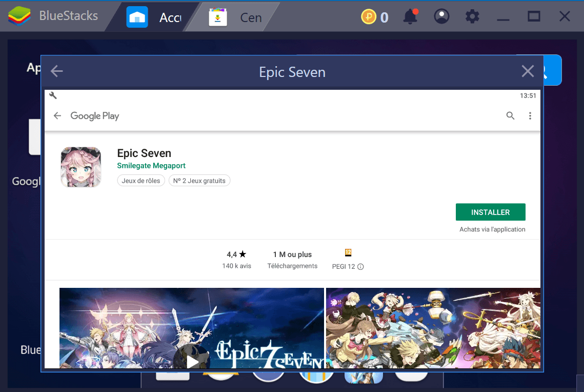 Installer et configurer Epic Seven sur BlueStacks