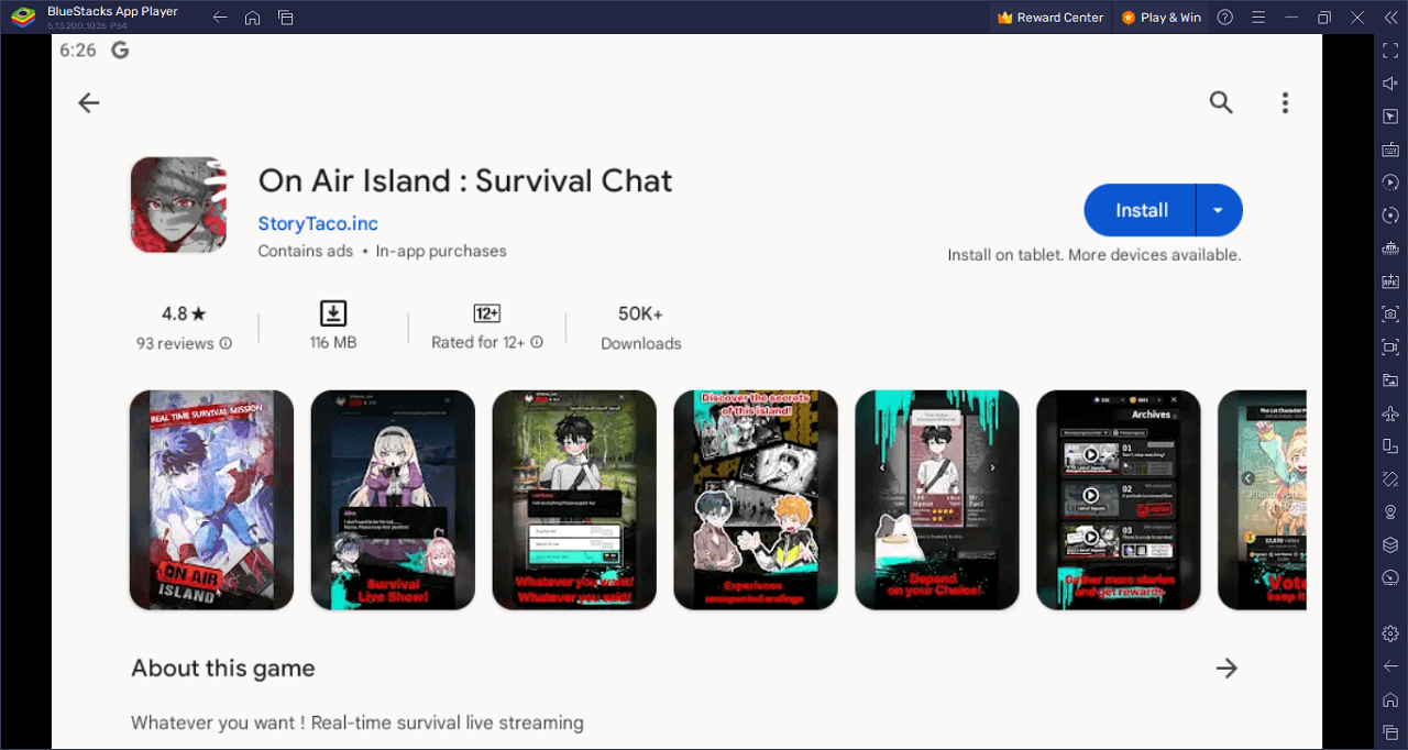 How to Play On Air Island : Survival Chat on PC With BlueStacks