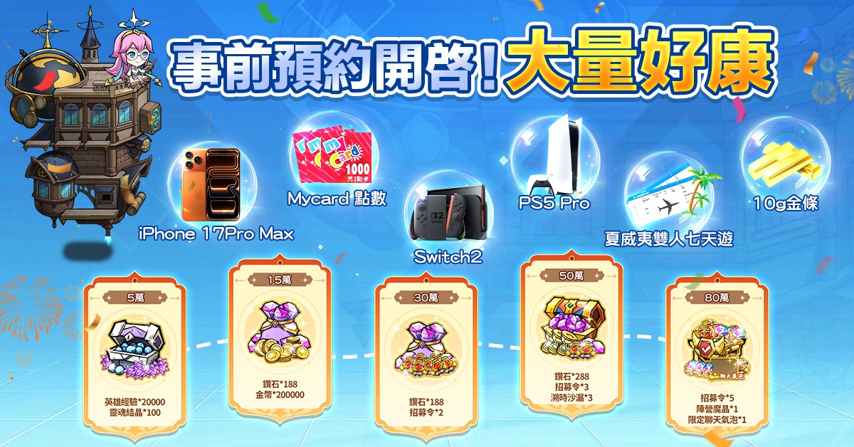 預約開跑！蒸汽龐克移動城堡養成手遊《堡壘傳說：蒸汽龐克》事前預約活動啟動