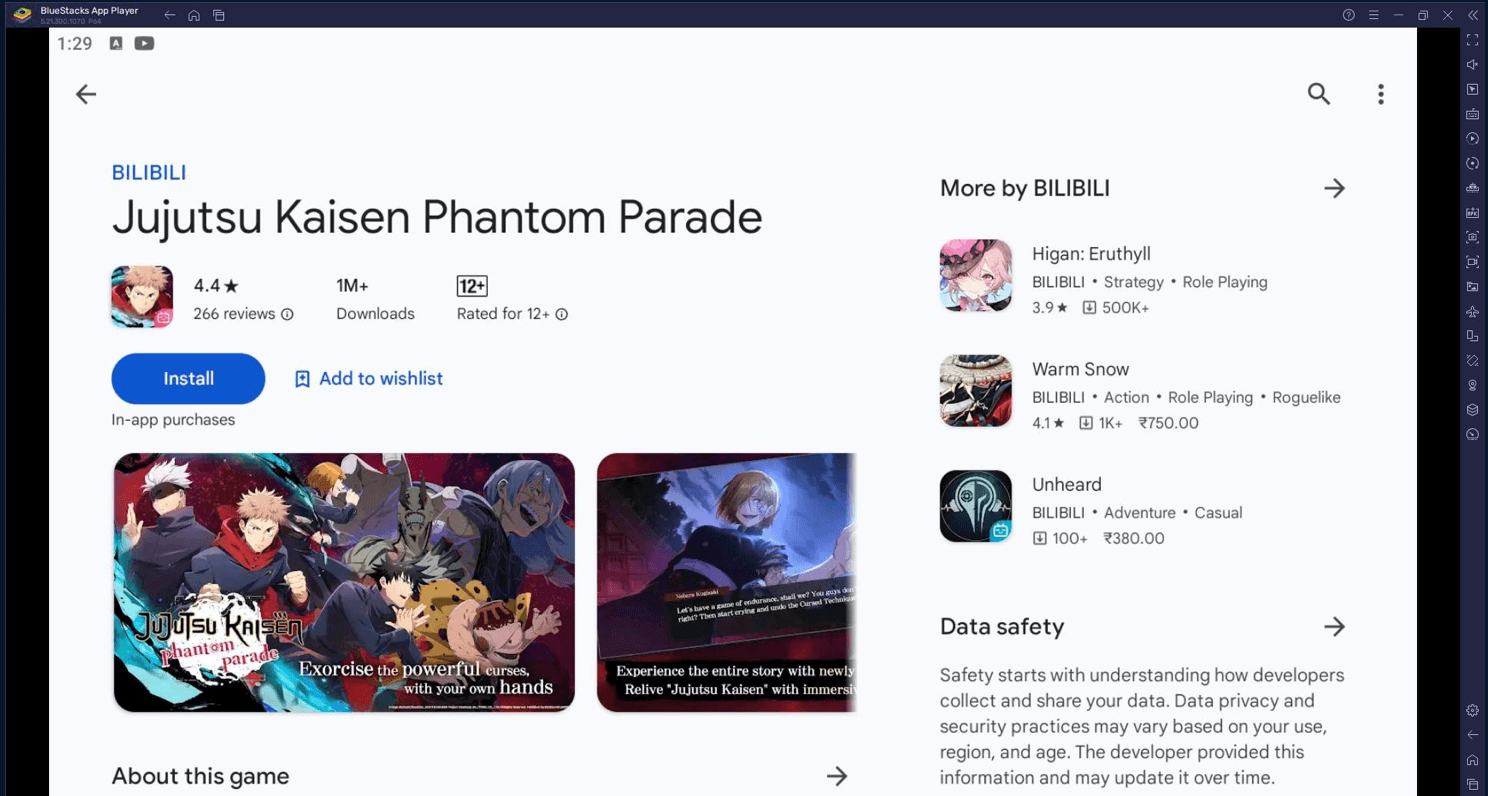 Comment Jouer à Jujutsu Kaisen Phantom Parade sur PC avec BlueStacks