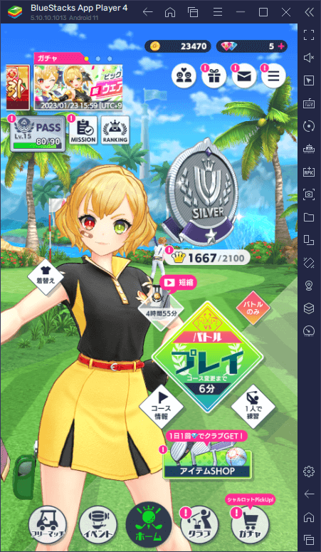 BlueStacks：『白猫GOLF』初心者向けランクの上げ方ガイド