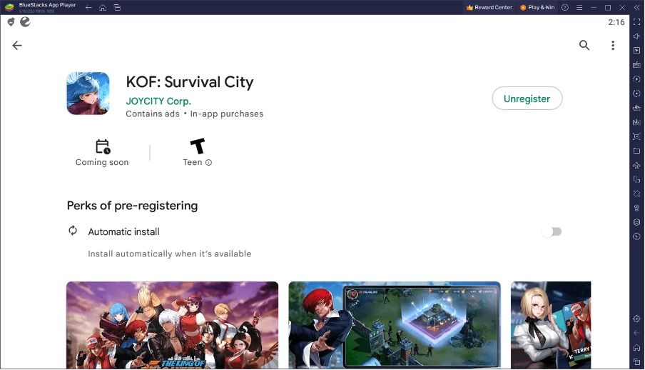 Играем в King of Fighters: Survival City на ПК с помощью BlueStacks