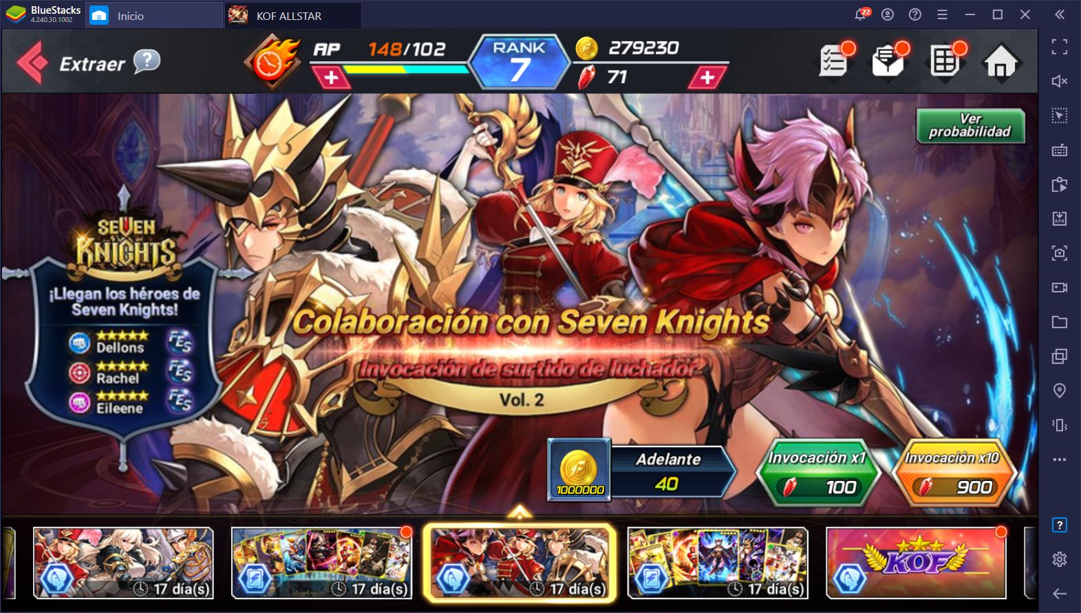 Evento de Colaboración KOF ALLSTAR x Seven Knights Llegará en Diciembre