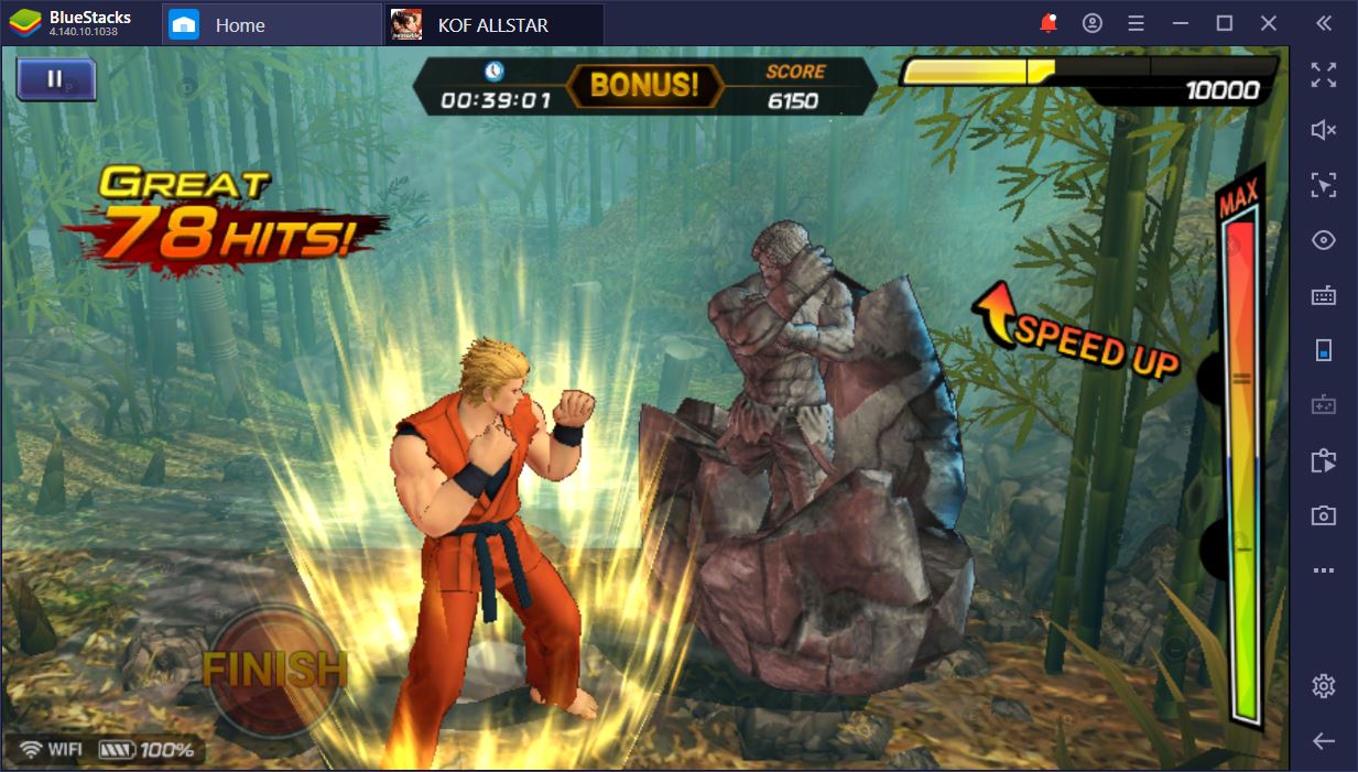 Fight with Burning Fists in The King of Fighters ALLSTAR on PC