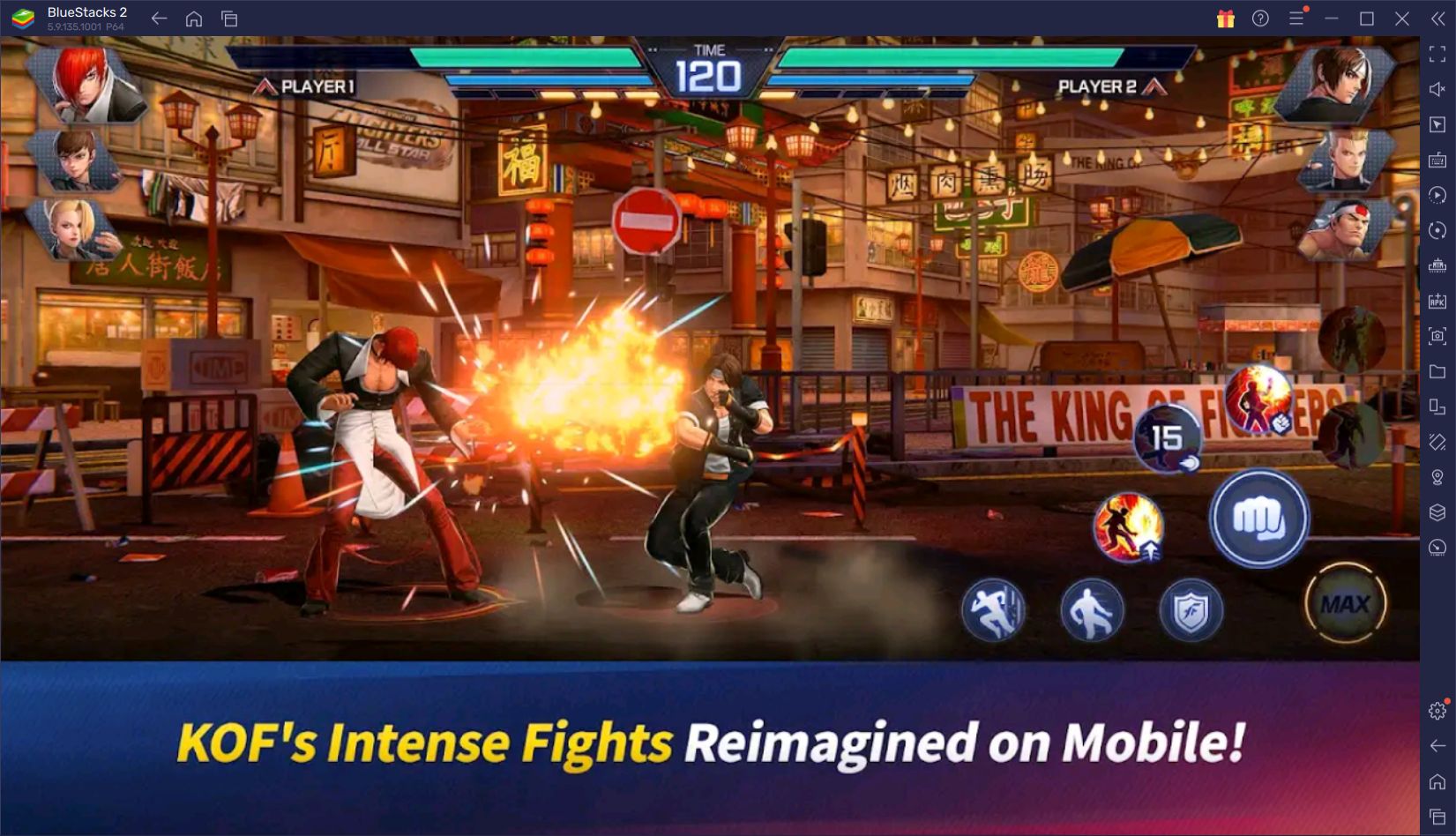 The King of Fighters ARENA Oynamak için BlueStacks Kullanın, Bilgisayarınızda Oynayın