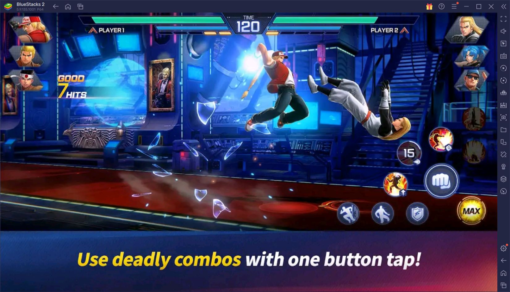 The King of Fighters ARENA Oynamak için BlueStacks Kullanın, Bilgisayarınızda Oynayın