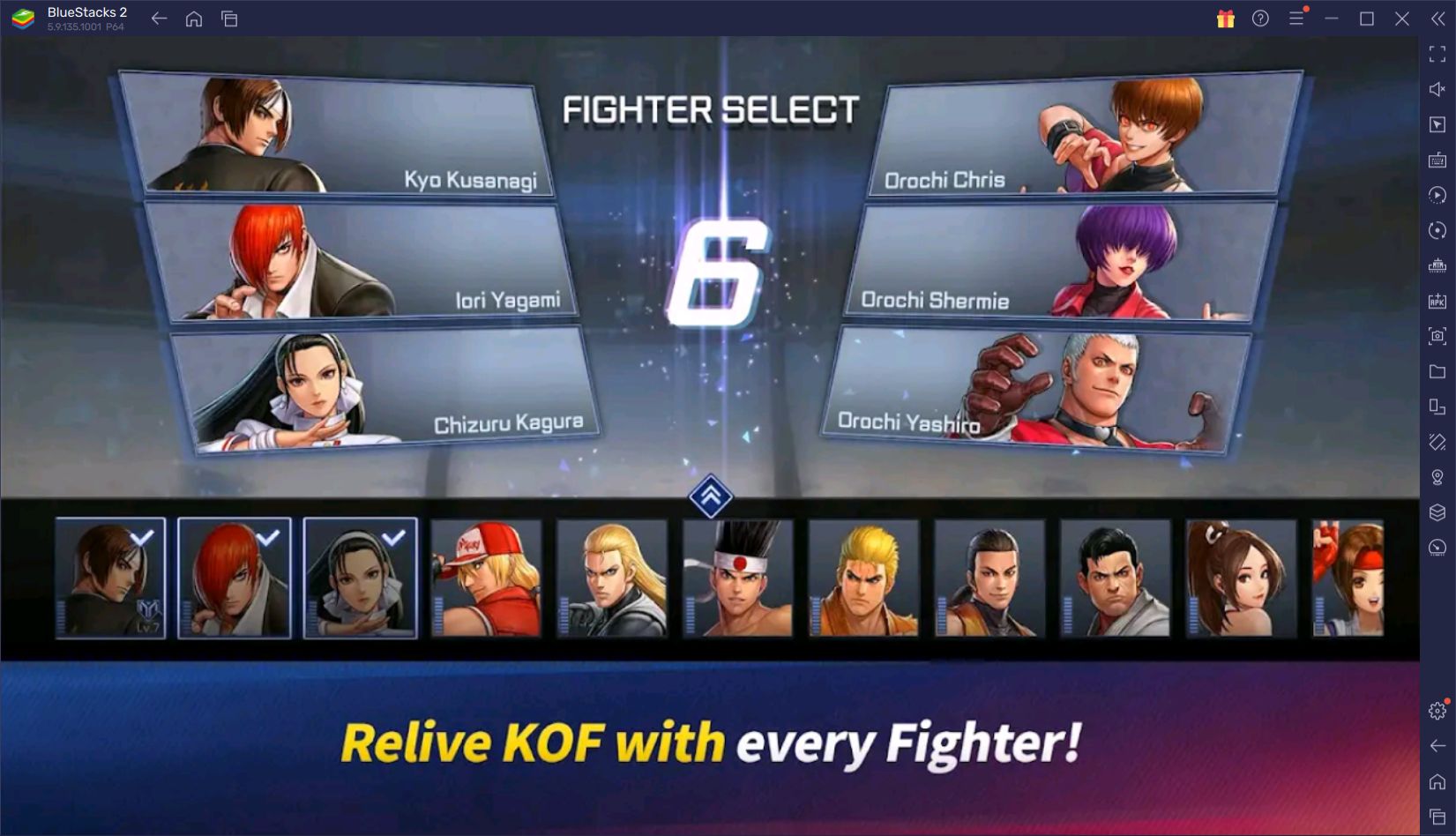 The King of Fighters ARENA Oynamak için BlueStacks Kullanın, Bilgisayarınızda Oynayın