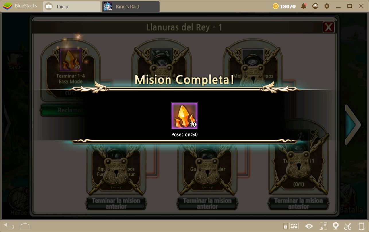 Guía Para el Modo Aventura en King’s Raid