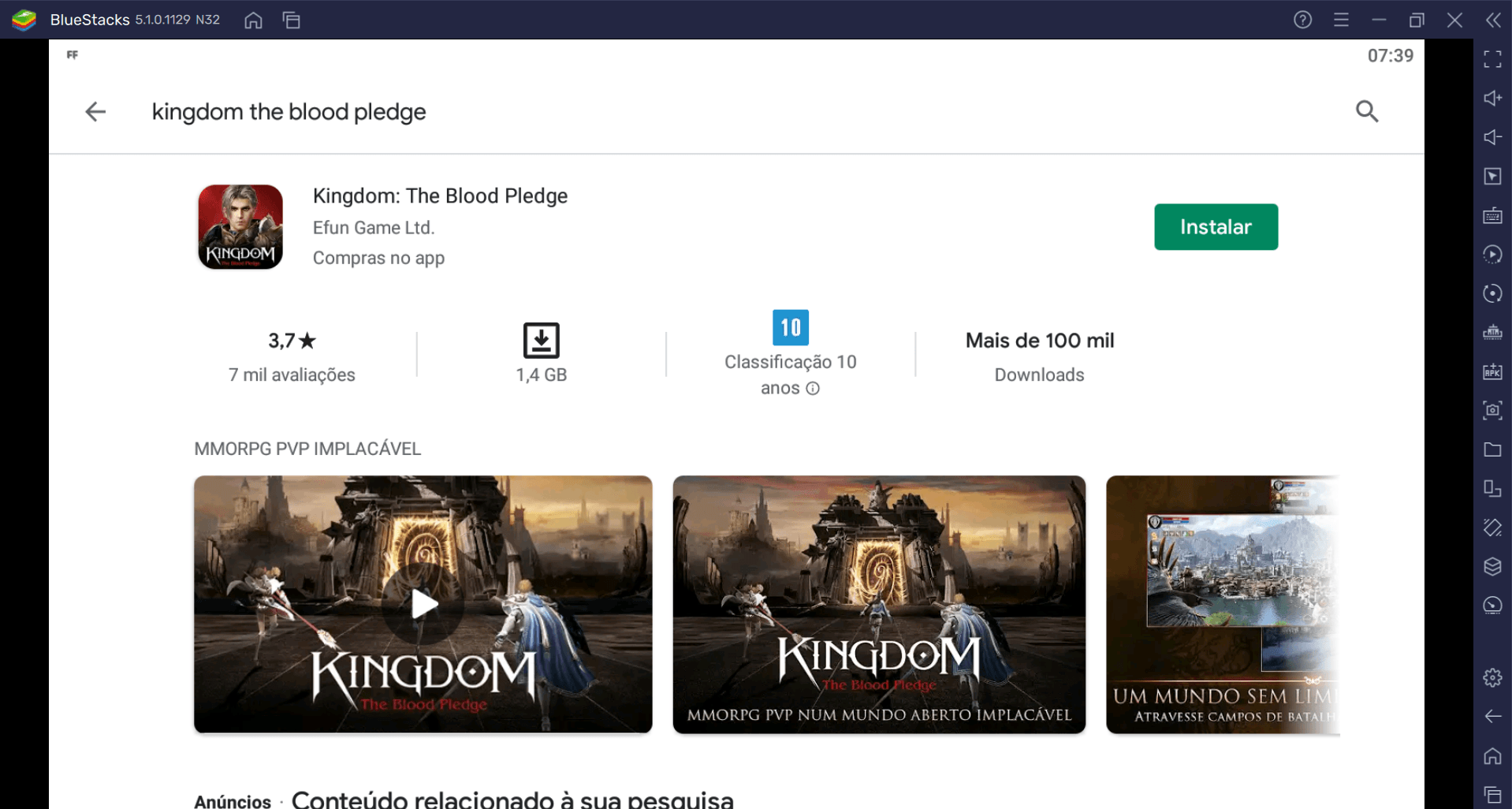 Como Baixar e Jogar Kingdom: The Blood Pledge no PC com BlueStacks