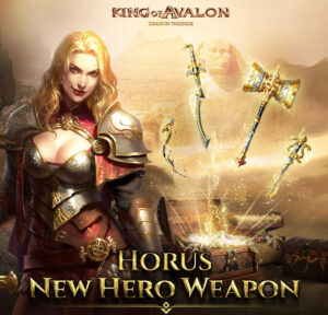 New Hero Weapon Horus and Hero’s Crucible Event Headline King of Avalon Update 13.4.0