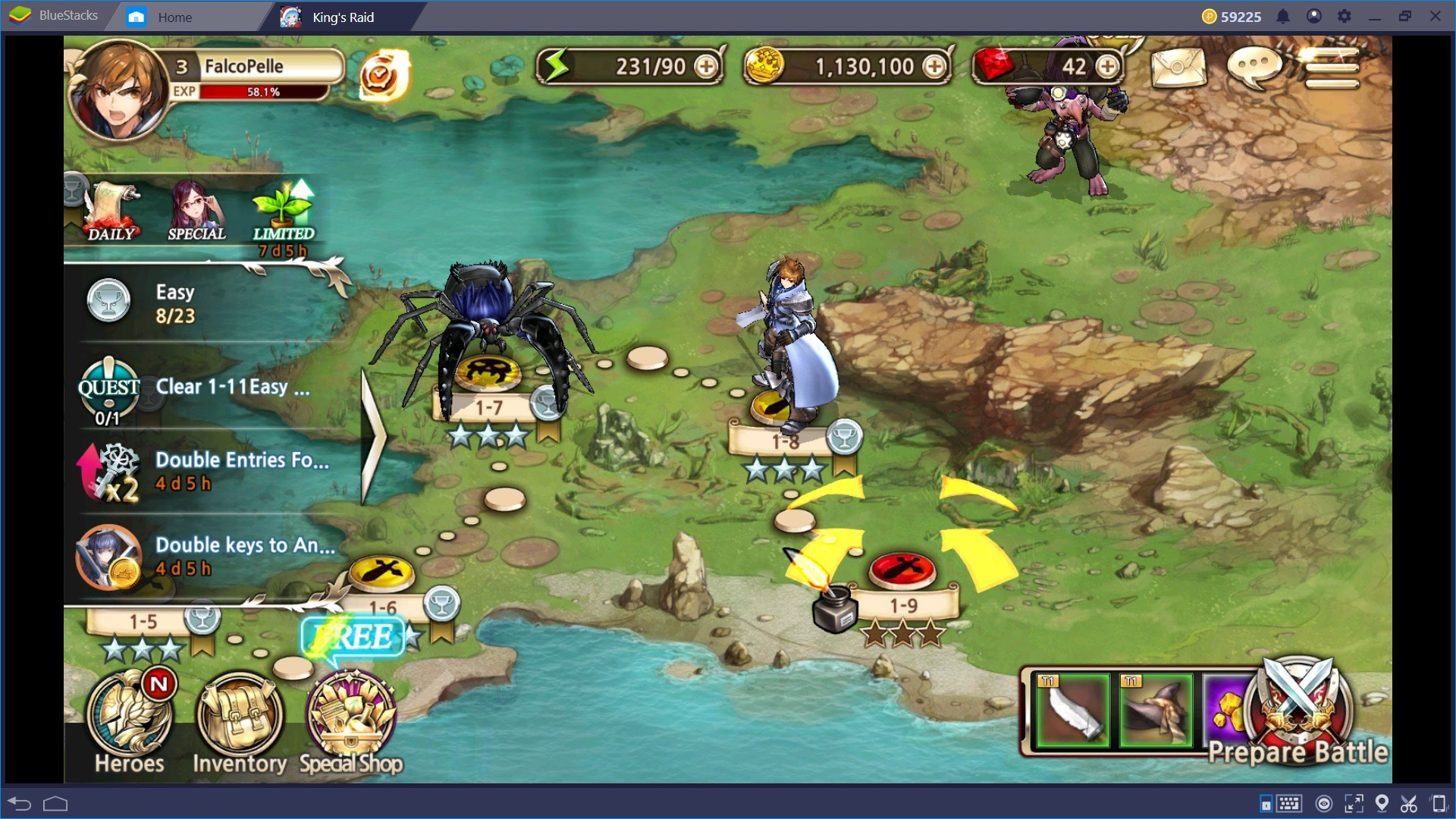 Gioca con Bluestacks a King’s Raid: Setup e Controlli