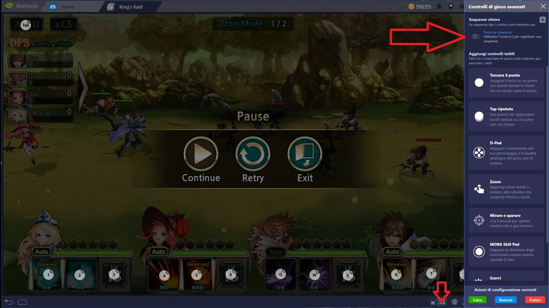 Gioca con Bluestacks a King’s Raid: Setup e Controlli