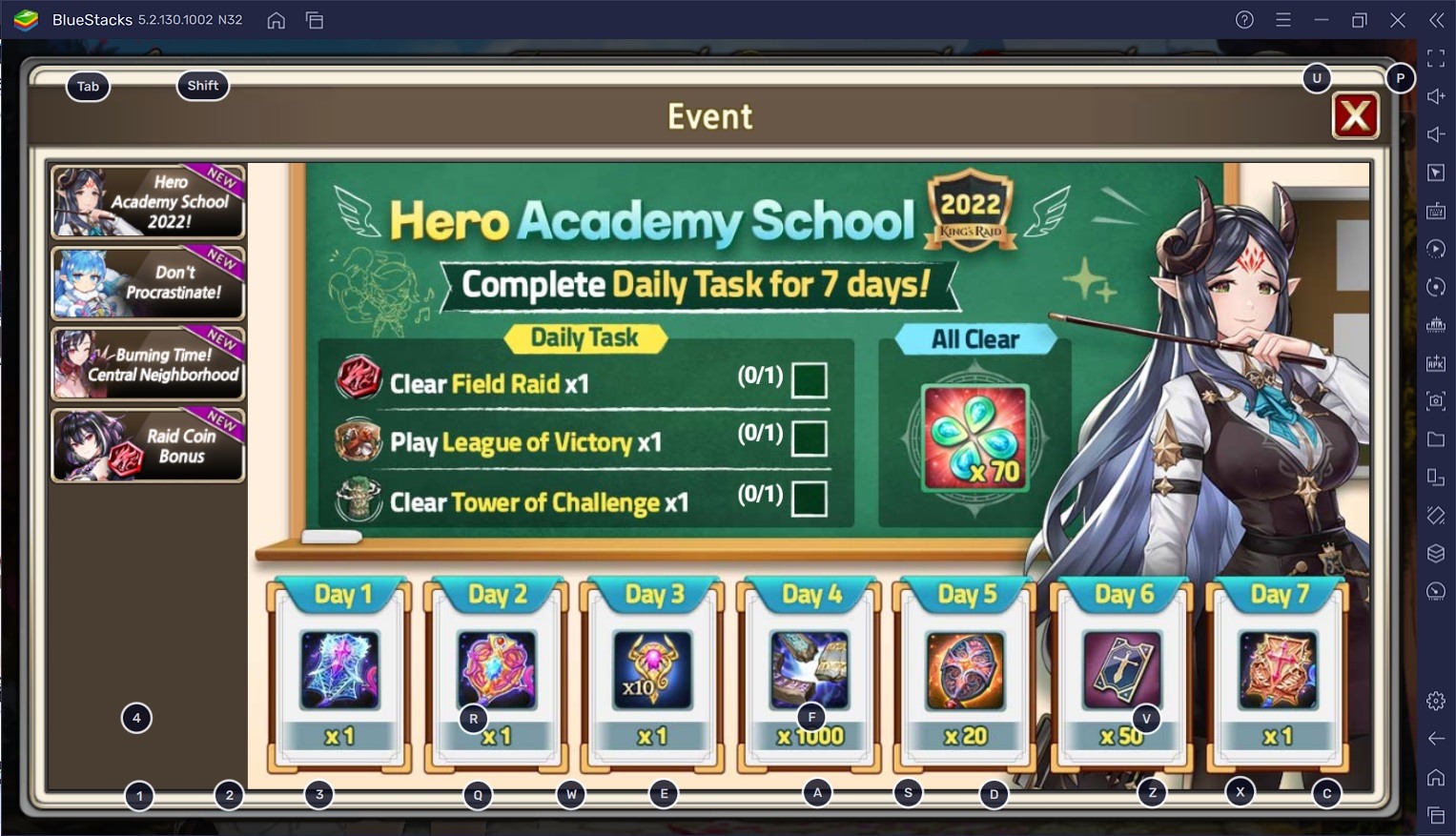 KING’s RAID: Hero Academy School Log In Event and More